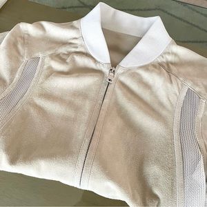 PRADA Suede Leather Zip Jacket